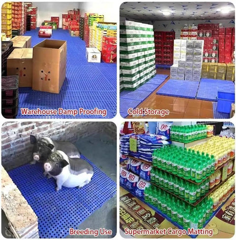Lightweight Plastic Pallet With Ventilated Grid Surface for multipurpose storage and use in warehouse, cold storage, farm, supermarket.