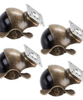 Retro Brass Plate Casters 2 Inch Heavy Duty Furniture Wheels 4 Pack Badass Universal Swivel Roller Set For Mobile Cabinets And Studio Gear No Sweat Quick Setup, showing four vintage brass swivel casters.