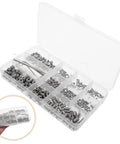 Stainless Steel Shower Panel Screw Kit 400 Piece Assortment With Small Self Tapping Screws For Bathroom Fixtures And Home Repairs Corrosion Resistant Complete Set In Handy Toolbox