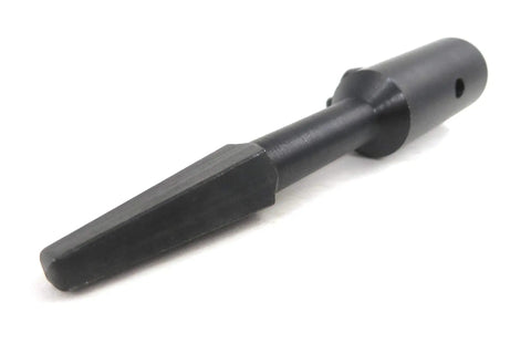 Precision Turned Square End Hand Brace Adapter For Round Shaft Auger Boring Bits With 7/16 Hex Shank And Tight Set Screw, black tool steel