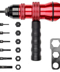 Rivet Nut Tool Kit For DIY Projects With Drill Adapter No Rivet Nuts Included Fits M3 Through M8 Nuts Easy Grip Non Slip PP Handle