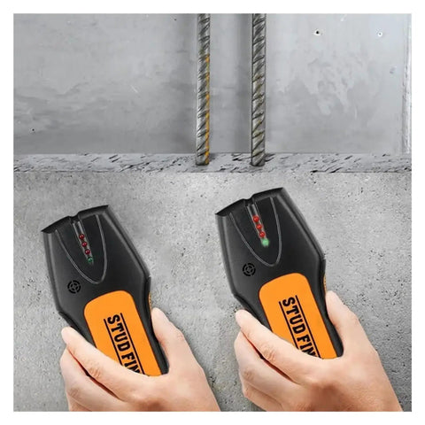 Kickass Dead Accurate Stud Finder And Wall Scanner detects metal pipes with LED indicators for precision scanning.