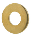 Heavy Duty Solid Brass Flat Washers 5/8 Inch Thick Pack Of 500 Rust Resistant Hardware Fasteners on a white background.