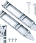 Garage Door Hinges And Rollers Replacement Kit With Quick Turn Top Brackets, Includes 2 Rollers, 4 Self Drilling Screws, And Steel Brackets