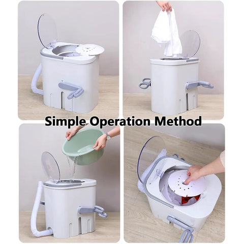 Portable Manual Crank Washing Machine Cordless Laundry Setup Eight Liter Capacity Power Free Operation For Camp Sites Dorm Rooms And Weekend Outings A Game Changer For Fresh Thread Care