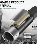 Close-up of Heavy Hitter 10 Spline Lug Nut Socket showing CR-MO steel material used for durability and strength.