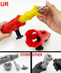 Multi Angle Paint Brush Extender For High Ceilings Red With Rotating Head 3 In 1 Edger Tool demonstration and components