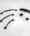 Solid Core Kitchen Cabinet Pulls Pack Of 10 In Black Iron For Doors And Dresser Drawers Luxury Hardware With Three Quarters Of An Inch Hole Center