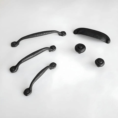 Solid Core Kitchen Cabinet Pulls Pack Of 10 In Black Iron For Doors And Dresser Drawers Luxury Hardware With Three Quarters Of An Inch Hole Center