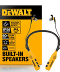DeWalt 2 In 1 Neckband Bluetooth Headphones With Built In Speakers Around Neck Wearable Jobsite Audio Wireless Headset boxed