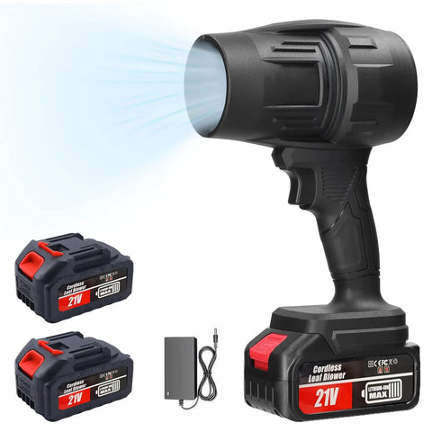 Cordless Leaf Blower With Battery And Charger, Supercharged 400000 RPM Handheld Yard Blower, Dual 4.0Ah Batteries, charger included