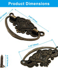 Stunning 12 Pack Vintage Antique Bronze Cabinet Pulls And Drawer Handles Featuring Old School Charm And Premium Zinc Alloy Construction For A Retro Look That Level Up Your Kitchen Or Bathroom Decor With Super Sweet Style And Lasting Quality showing product dimensions with screw.