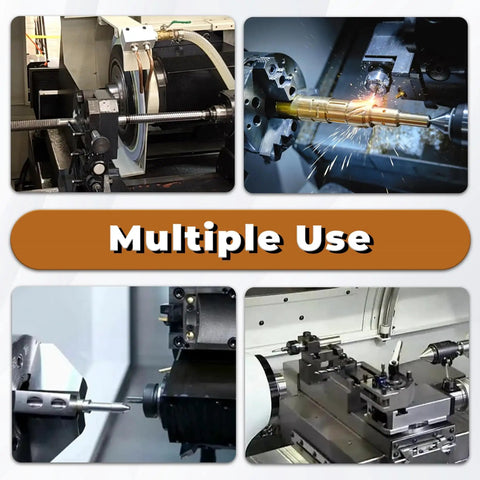 Multiple uses of AXA 250-101 Quick Change Lathe Tool Post Holder in various machine setups