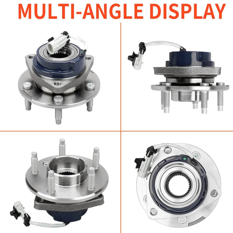 Front Wheel Hub & Bearing Assembly (1 pc) 5-Lug w/ ABS Left or Right, Sealed Wheel Hub Bearing Replacement multi-angle view