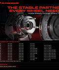 Upgraded Front Wheel Bearing And Hub Assembly 5 Lug Pattern For Dodge Ram 1500 Trucks showing detailed hub assembly and compatibility chart.