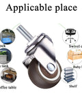 Office Chair Casters With M10 Threaded Stem Glides Smooth As Butter Tpe Rubber Swivel Wheels for various furniture uses