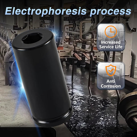 17mm 1/2 Inch Drive Harmonic Balancer Socket with electrophoretic coating, increased life and anti-corrosion, shown in industrial setting.