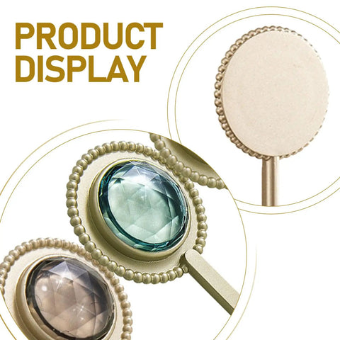 Close-up of vintage diamond design on Pack Of 4 Self Adhesive Wall Hooks showcasing unique colors and finishes.