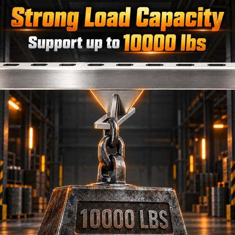 Rock Solid Six Wheel Hoist Trolley For One Five Eight Inch Strut Channel With Smooth Gliding Casters That Handle Heavy Gear Without The Headache And Keep Things Rolling Wherever Your Next Project Takes You, showcasing 10,000 lbs load capacity.