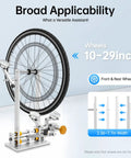 Heavy Duty Bicycle Wheel Truing Stand for Folding and Pro Grade Wheel Repair, Fits 10 To 29 Inch Wheels with adjustable rim width