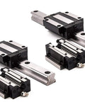 Rock Solid HSR45CA Linear Guide Rail 2600mm Precision CNC Router Slide Track showing rails and bearing blocks.