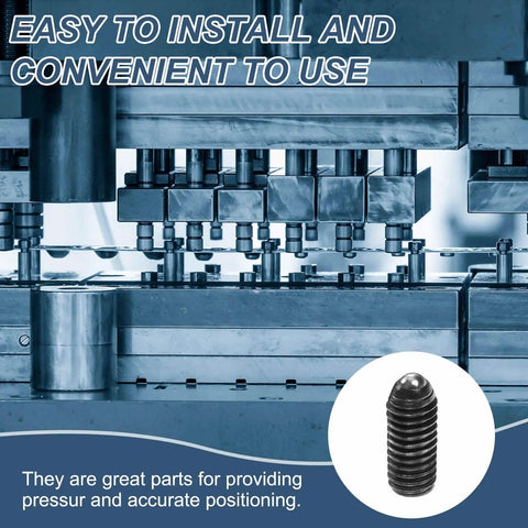 Beefed Up 10 Pack Of M6 X 14Mm Hex Socket Ball Plungers High Carbon Steel Spring Detent Pins Black in machine tool setup.