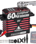 Beefy Waterproof Direct Powered RC Steering Servo 828 Oz-In 60 Kg-Cm at 16.8V all metal gears brushless motor HV