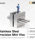 Mini Precision Vise For Hobby And Model Making, Stainless Steel Bench Clamp Hand Tool Built To Last, The Real Workhorse For Precise, Clean Detail Work In Your Shop. stainless steel mini vise with slotted jaws for model parts