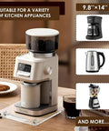 Premium Acrylic Appliance Slider With Quiet Rubber Wheels Moves Heavy Coffee Makers Mixers And Air Fryers Like A Breeze on countertop.