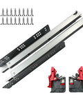 6 Pair 14 Inch Undermount Drawer Slides Soft Close Full Extension Cabinet Hardware with mounting screws included.