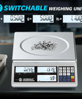 Pro Grade Industrial Counting Scale For Small Parts With 30 Kg And 66 Lb Capacity, 1G Precision, Switchable Units Display