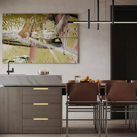 10 Pack 10 Inch Matte Gold Finger Pulls Level Up Your Kitchen Game With Smooth Cabinet Edge Hardware For Cupboards Brushed Brass Finish on drawers.