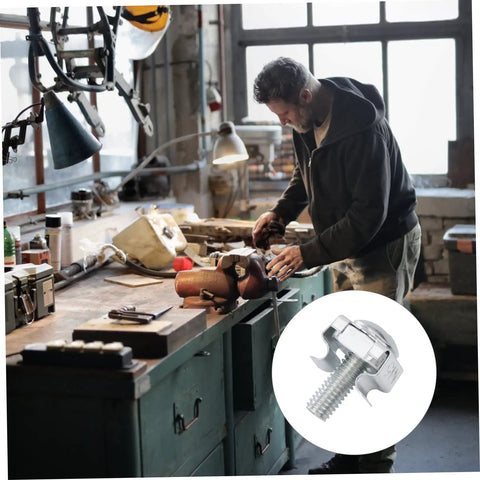 Top Shelf 100 Piece Rack Mount Screws Plus Cage Nuts Forged From Heavy Duty Steel With Zinc Coating To Keep Rust At Bay While You Rack Stack And Run Your Server Gear Like A Pro Without Breaking A Sweat in a workspace setting.