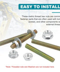 Product image showcasing Built Tough As Nails Zinc Plated Carbon Steel Serrated Flange Hex Lock Nuts M14 X 1.5 Metric Fine Thread.