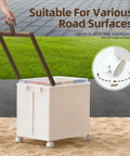 Hella Smooth Rolling Folding Utility Cart And Tough Portable Rig With Four Wheel Rotating Brakes For Effortless Stashing And Heavy Duty Loads Or Quick Errand Runs on various road surfaces.
