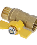 Heavy Duty Brass Ball Valve Featuring G1/2 Male Thread For Fuel And Natural Gas Lines Quick Shut Off Plumbing Parts with yellow handle