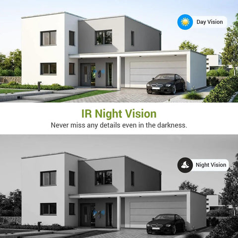 Exterior view of a house with 1080P Wireless Video Doorbell Camera For Outdoor Use And Smart Home Ready With AI Human Detection