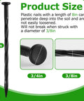 Heavy Duty Plastic Landscape Edging Spikes 100 Pack 8 Inch Spiral Anchoring Nails For Weed Barrier Paver Edging Landscape