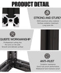 Product detail of 4 Pack V Slot 2020 Aluminum Extrusion Anodized Black Linear Guide Rail 700mm showcasing sturdy aluminum material.