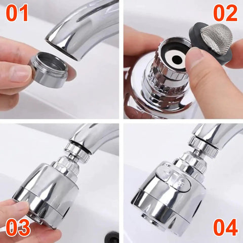 Hassle Free Eight Pack Stainless Steel Hose Filter Washers With Inlet Screen And Strainer For Half Inch Garden Hose Connectors Shower Heads And Toilet Water Lines being installed on a faucet