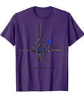I Keep Your Water Flowing Plumbing And Handyman Crew Appreciation Tee Shirt For Men lightweight purple shirt with pipe graphic design.