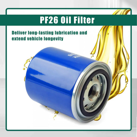 Ultimate YUXIVCNE TP1015 PF26 A3248C Filter Replacement Set For Chevy Silverado Duramax Durafilter Oil Air Cabin Filters featuring PF26 oil filter.