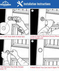 Installation instructions for 8 Pack Black Closet Door Finger Pulls 1-3/4 Inch Diameter Opening Fits 3/8 Inch Depth Easy Snap In Installation