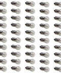 Pack Of Fifty E10 Miniature Bulbs Serving Up A Crisp Warm White Glow At 2.5 Volts And 0.3 Amps, arranged in a grid pattern.