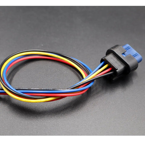 Straight Shooter Heavy Duty Grille Shutter Actuator Solenoid Connector Wiring Pigtail Harness Fits Chrysler 200 close-up of wires and connector