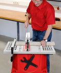 10 Inch Table Saw Electric Cutting Machine With Aluminum Tabletop And Woodworking Stand 15 Amp Motor Delivers 5000 RPM