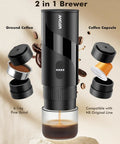 All In One Portable Coffee Maker Set With Mini Electric Espresso Machine, Manual Grinder And Electric Milk Frother For Camping