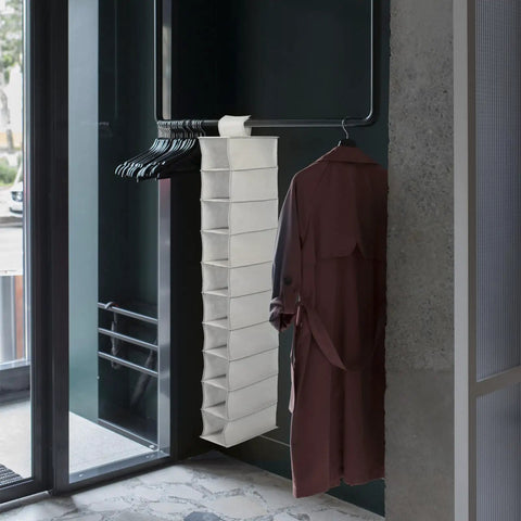 Keep Your Floor Space Sick And Clean With This Hanging Shoe Organizer Bag Featuring Multi Layer Pockets And Solid Nonwoven Material Ideal For Closets Doors And Dorms To Store Every Pair Of Kicks Without Any Hassle.