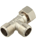 Built Tough Three Way Brass Diverter Valve With Easy Grip Handle And Leak Free Seals Nickel Plated Half Inch Threaded Tee Connector