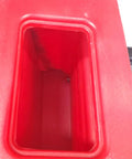 Close-up of red compartment on Electric Concrete Floor Grinder With 3.9 Inch Planetary 12 Head Grinding System Walk Behind Design